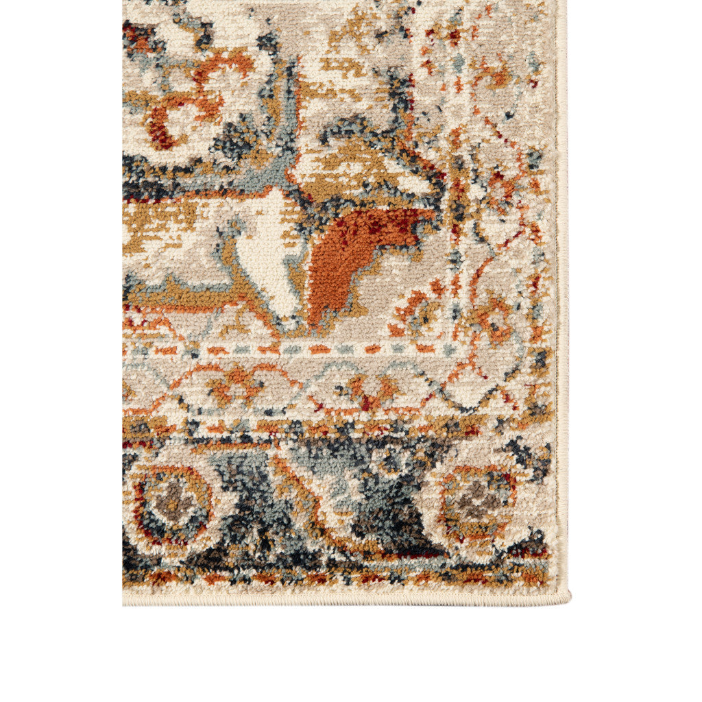 5' x 7' Gold Medallion Power Loom Area Rug