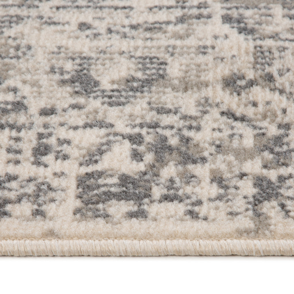 5' x 7' Gray Medallion Power Loom Area Rug