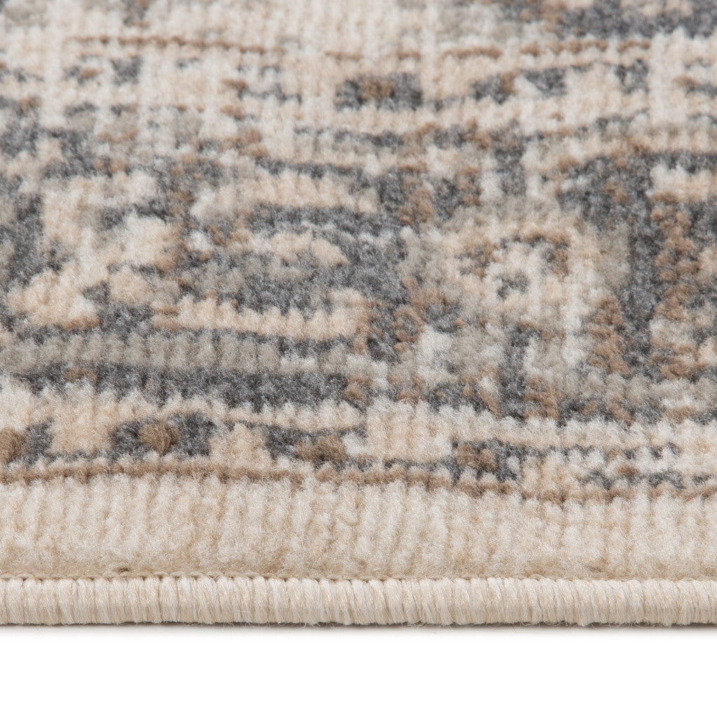 2' x 3' Beige Medallion Power Loom Area Rug