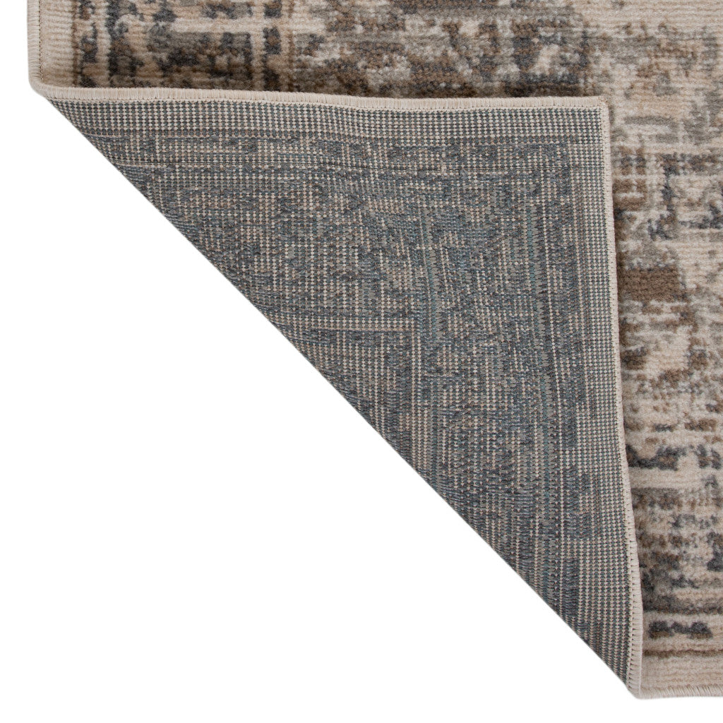 2' x 3' Beige Medallion Power Loom Area Rug