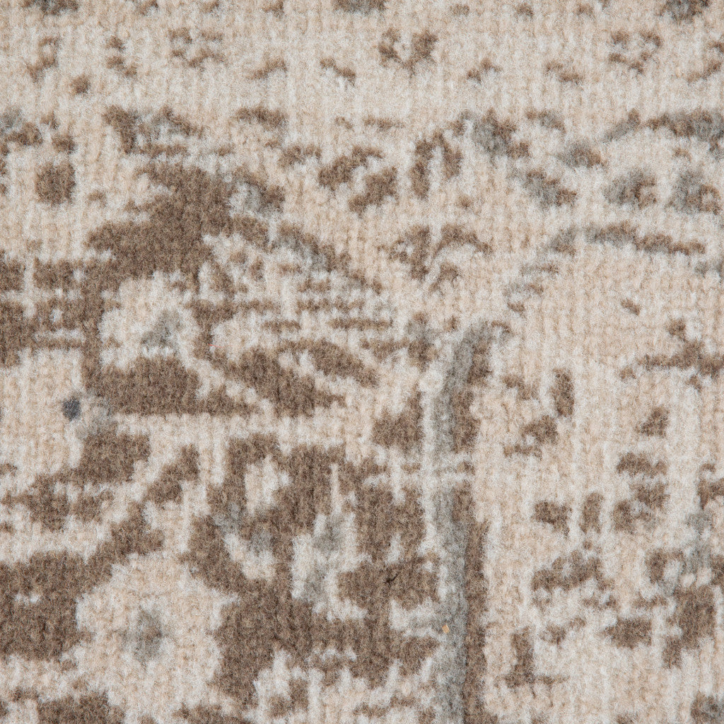 5' x 7' Cream Medallion Power Loom Area Rug