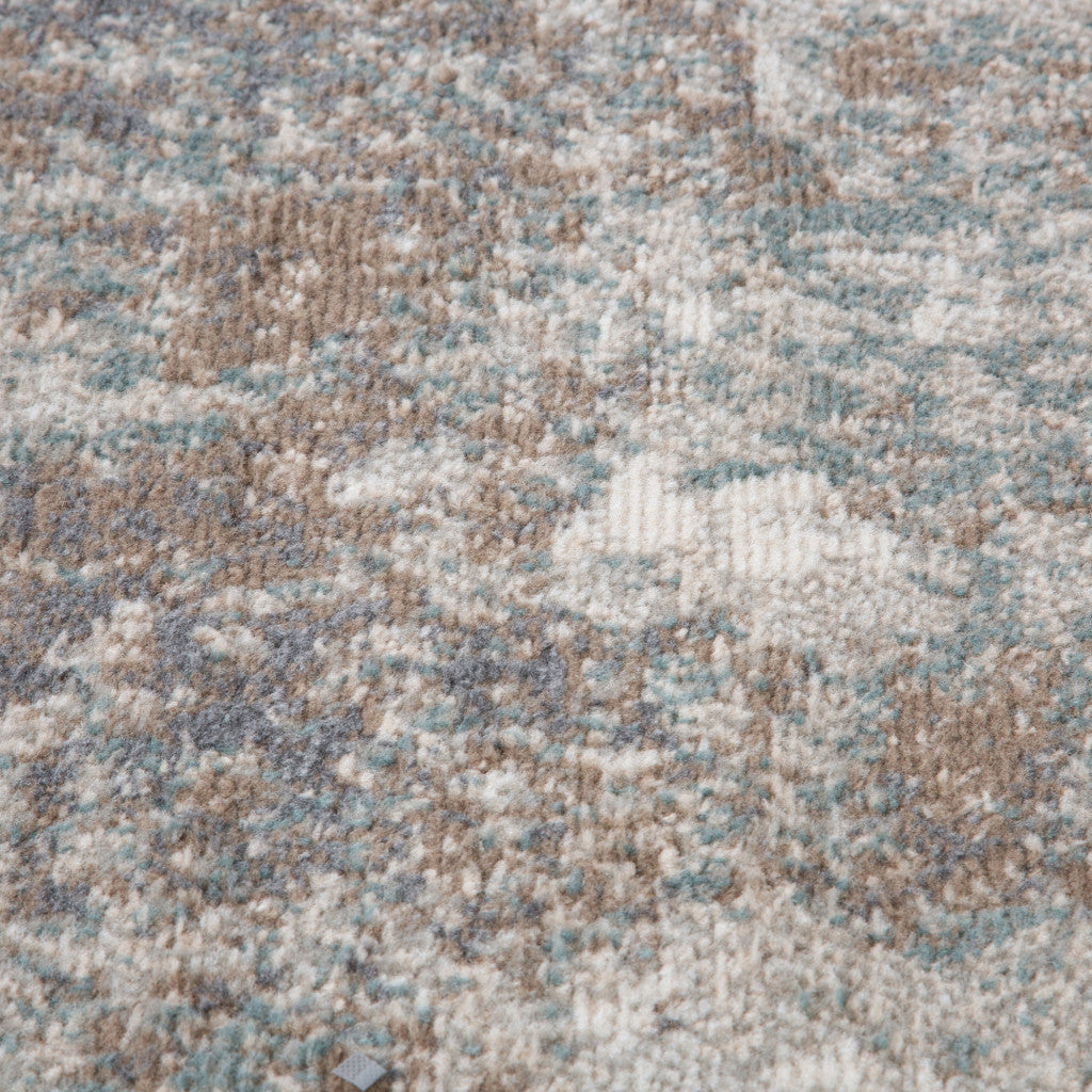 5' x 7' Brown Abstract Power Loom Area Rug