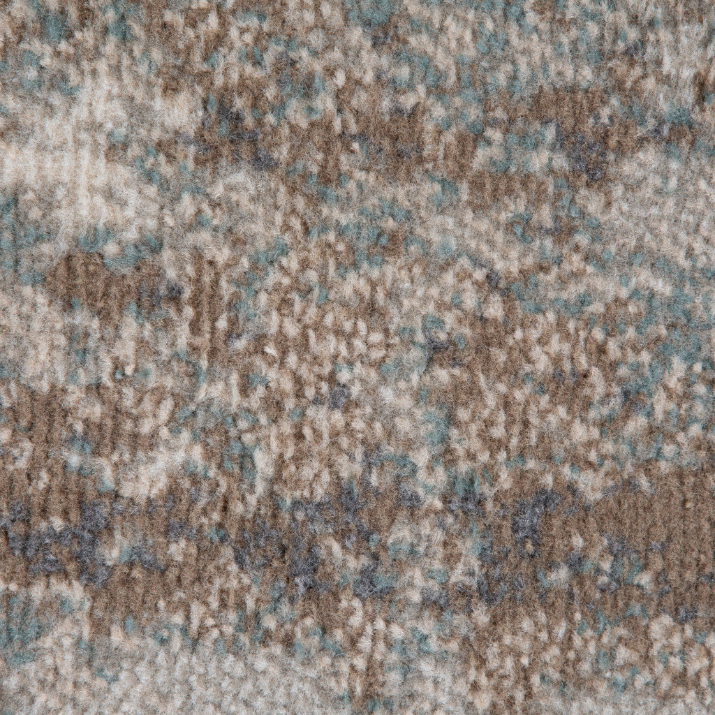 5' x 7' Brown Abstract Power Loom Area Rug