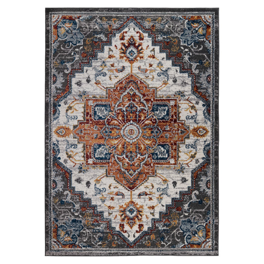 2' X 6' Brown Medallion Power Loom Runner Rug