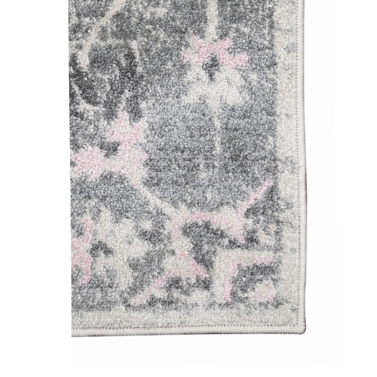5' x 7' Gray Medallion Power Loom Area Rug