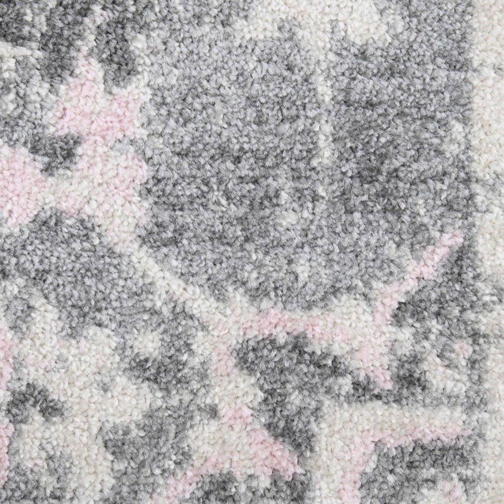 5' x 7' Gray Medallion Power Loom Area Rug
