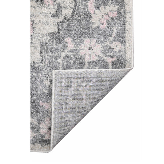 5' x 7' Gray Medallion Power Loom Area Rug