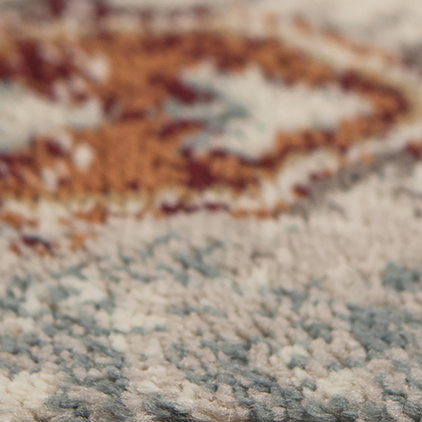 5' x 8' Beige and Orange Oriental Power Loom Area Rug