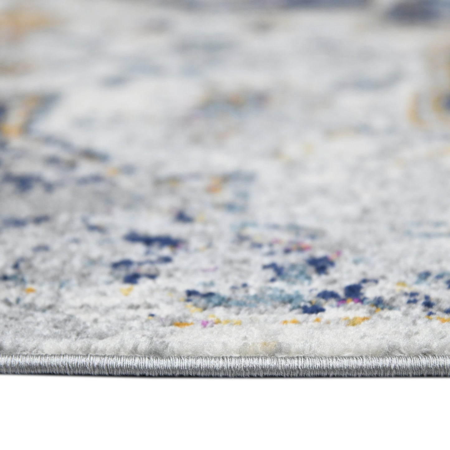5' x 7' Gray Medallion Power Loom Area Rug