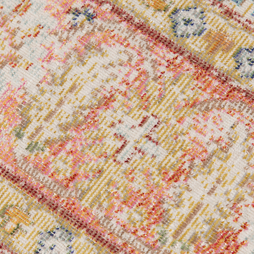 5' x 7' Blue Floral Power Loom Area Rug