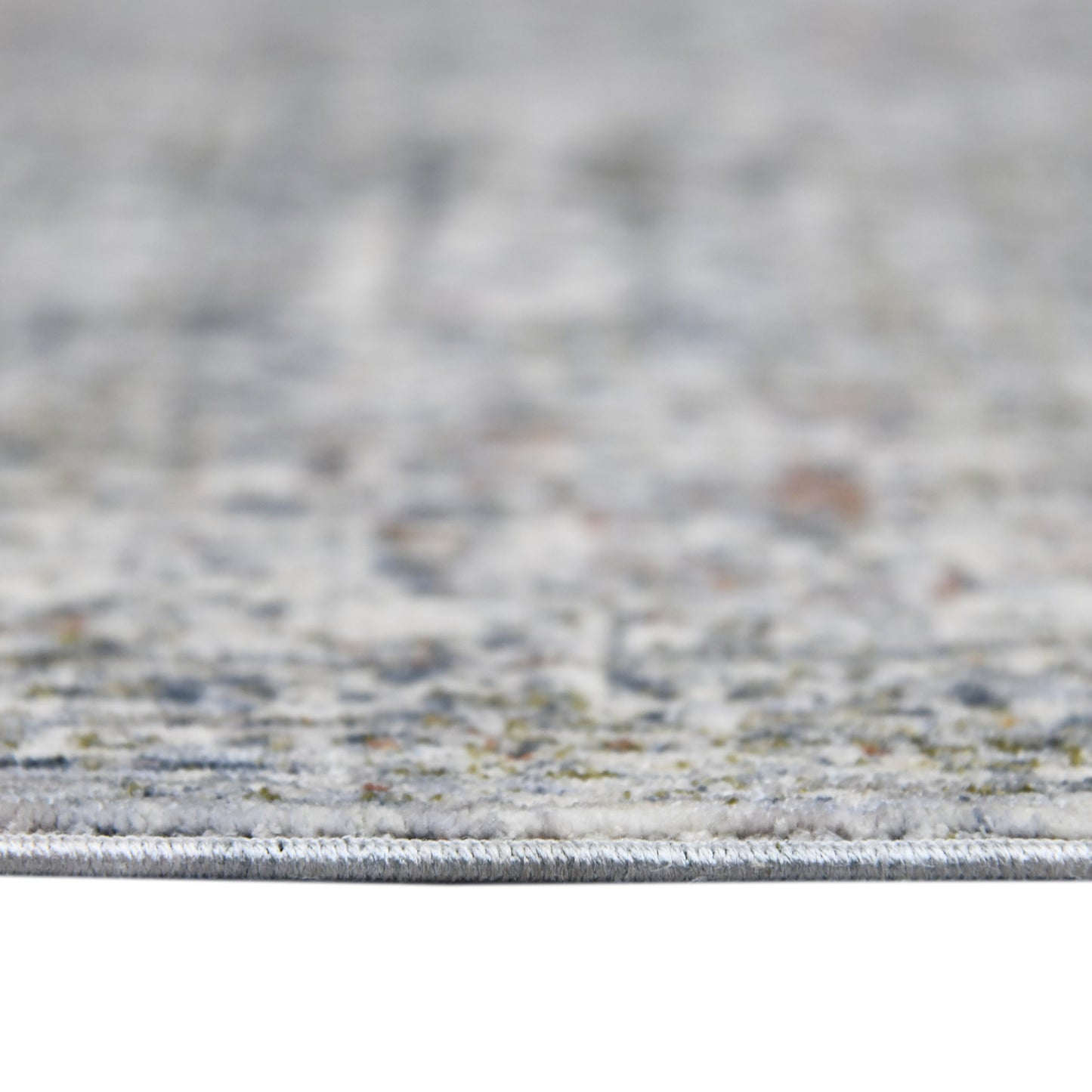 2' x 3' Gray and Ivory Oriental Power Loom Area Rug
