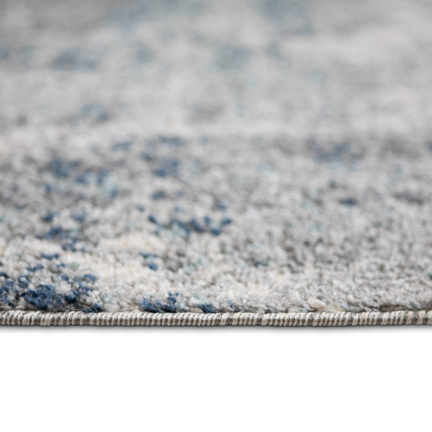 5' x 8' Blue and Gray Abstract Power Loom Area Rug