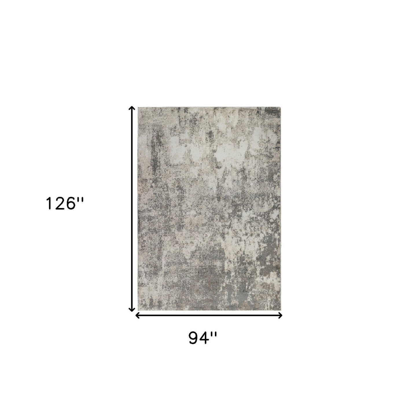 8' x 10' Gray and Beige Abstract Power Loom Area Rug
