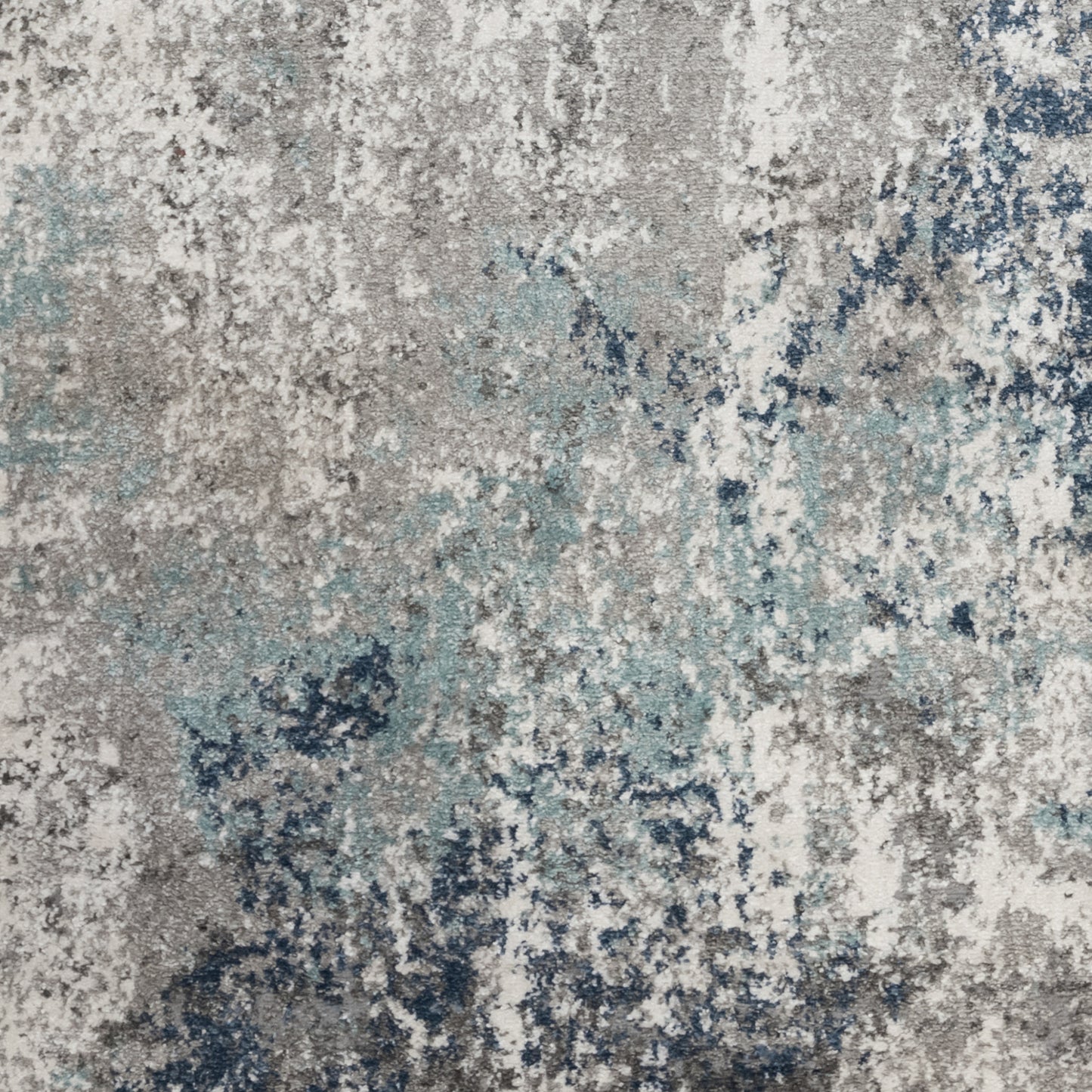 5' x 8' Gray and Blue Abstract Power Loom Area Rug