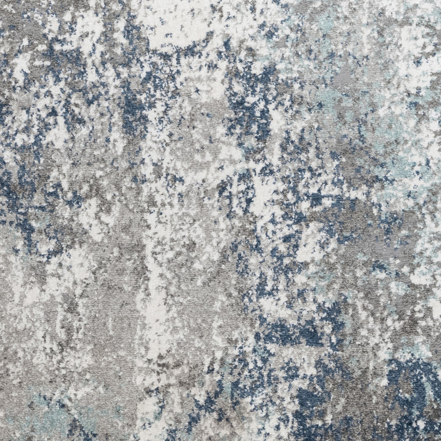 5' x 8' Gray and Blue Abstract Power Loom Area Rug
