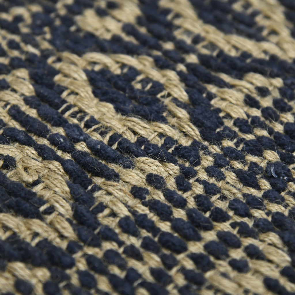 5' x 8' Black and Tan Geometric Flatweave Handmade Area Rug