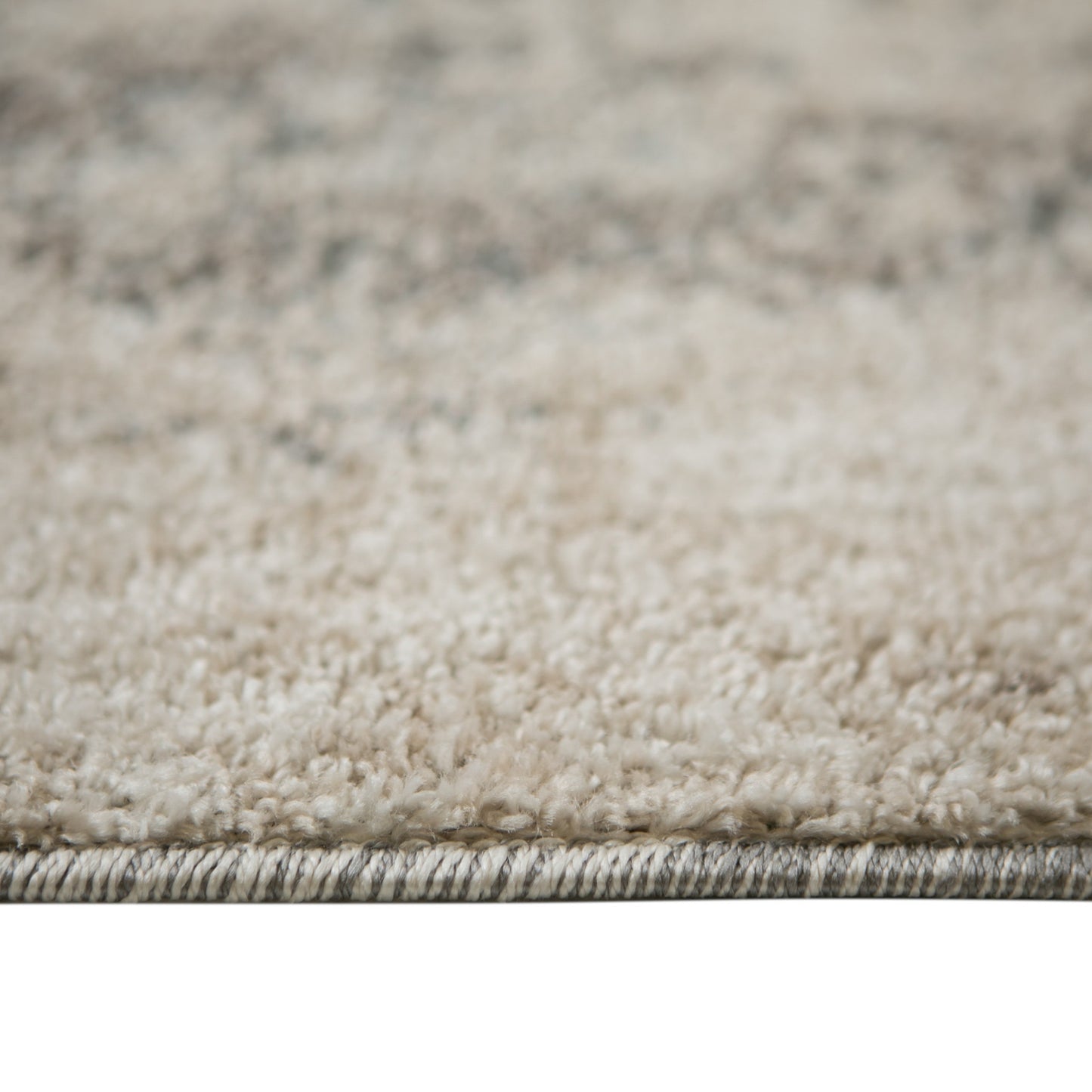 5' x 8' Gray and Beige Abstract Power Loom Area Rug