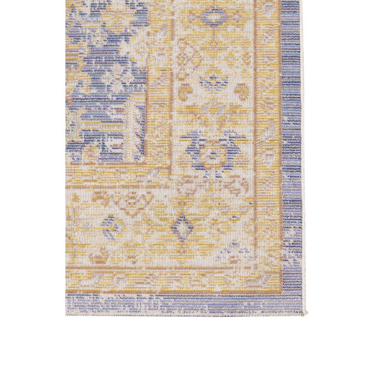 5' x 7' Lavender Blue Floral Power Loom Area Rug