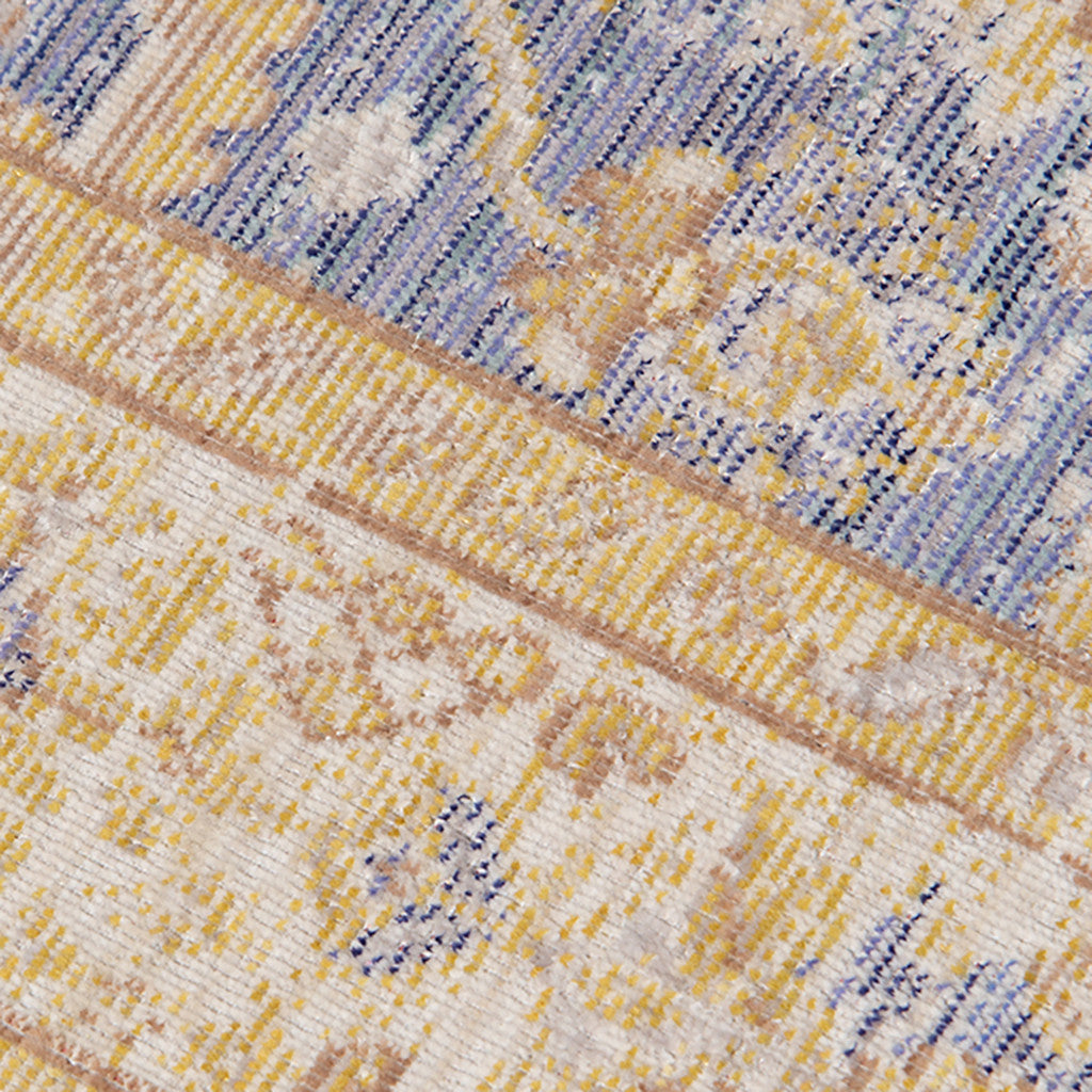 5' x 7' Lavender Blue Floral Power Loom Area Rug