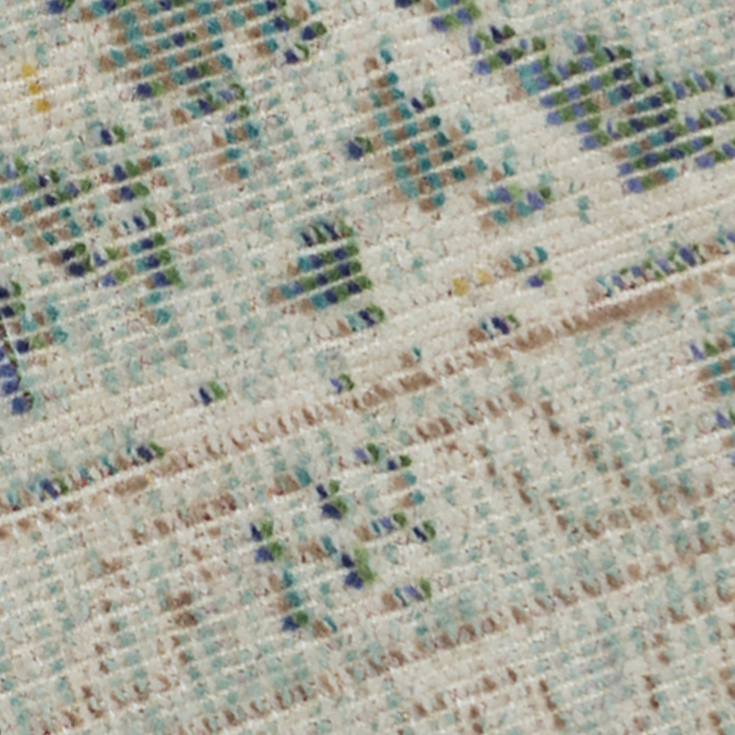 2' x 3' Green and Brown Medallion Power Loom Distressed Area Rug