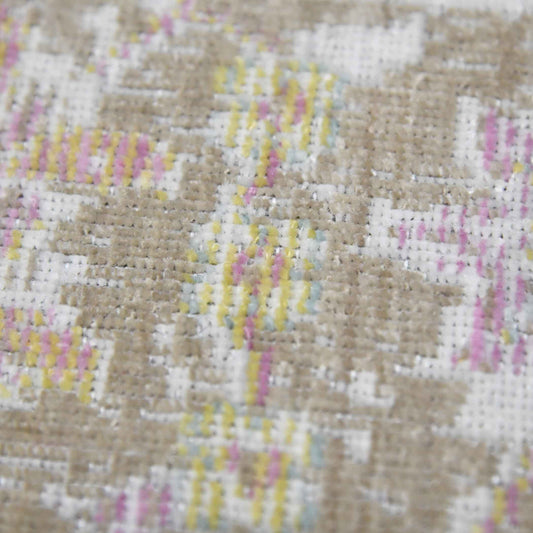 2' x 3' Green and Pink Medallion Power Loom Distressed Area Rug