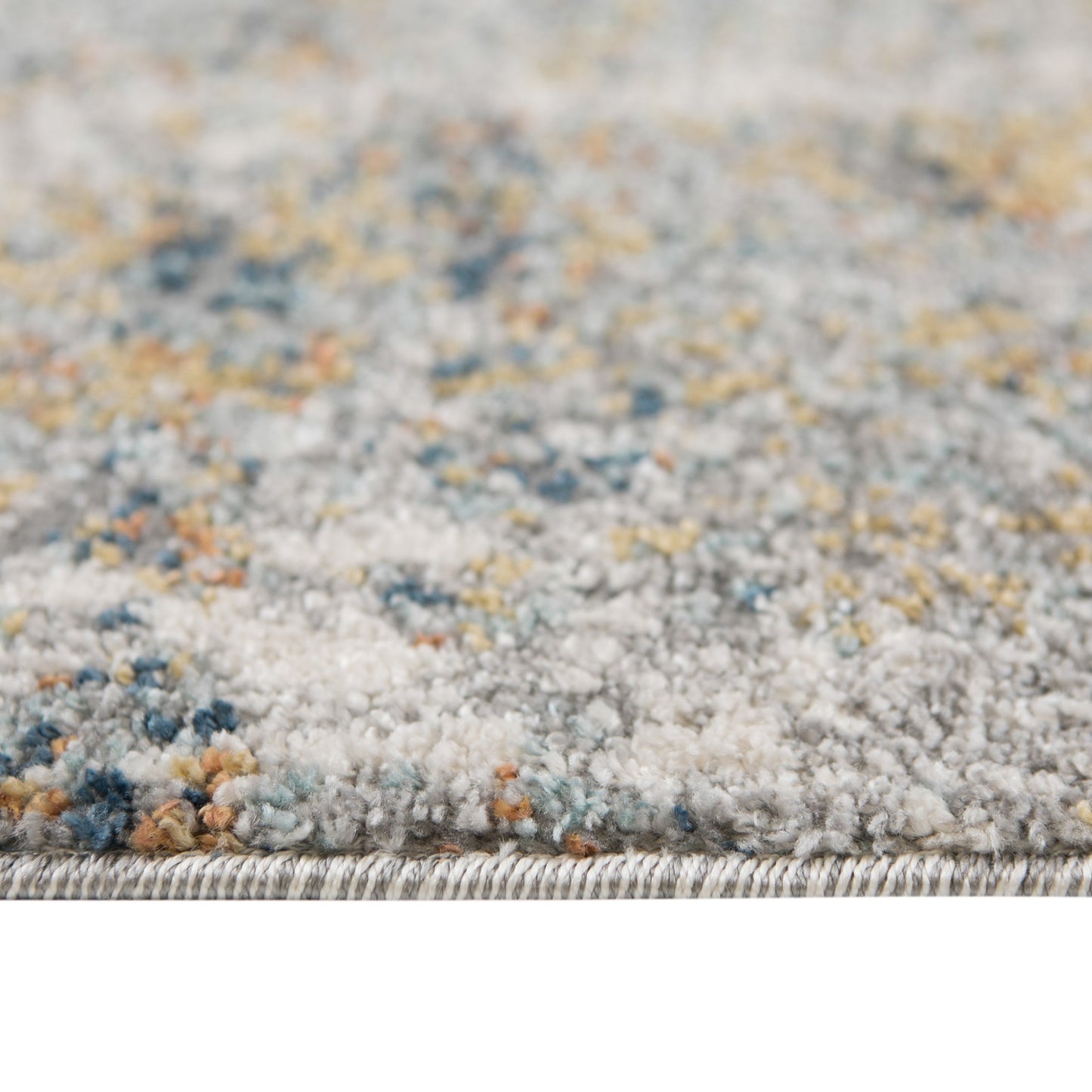 5' x 8' Blue and Yellow Abstract Power Loom Area Rug