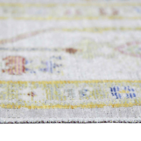 4' x 6' Blue Floral Power Loom Area Rug