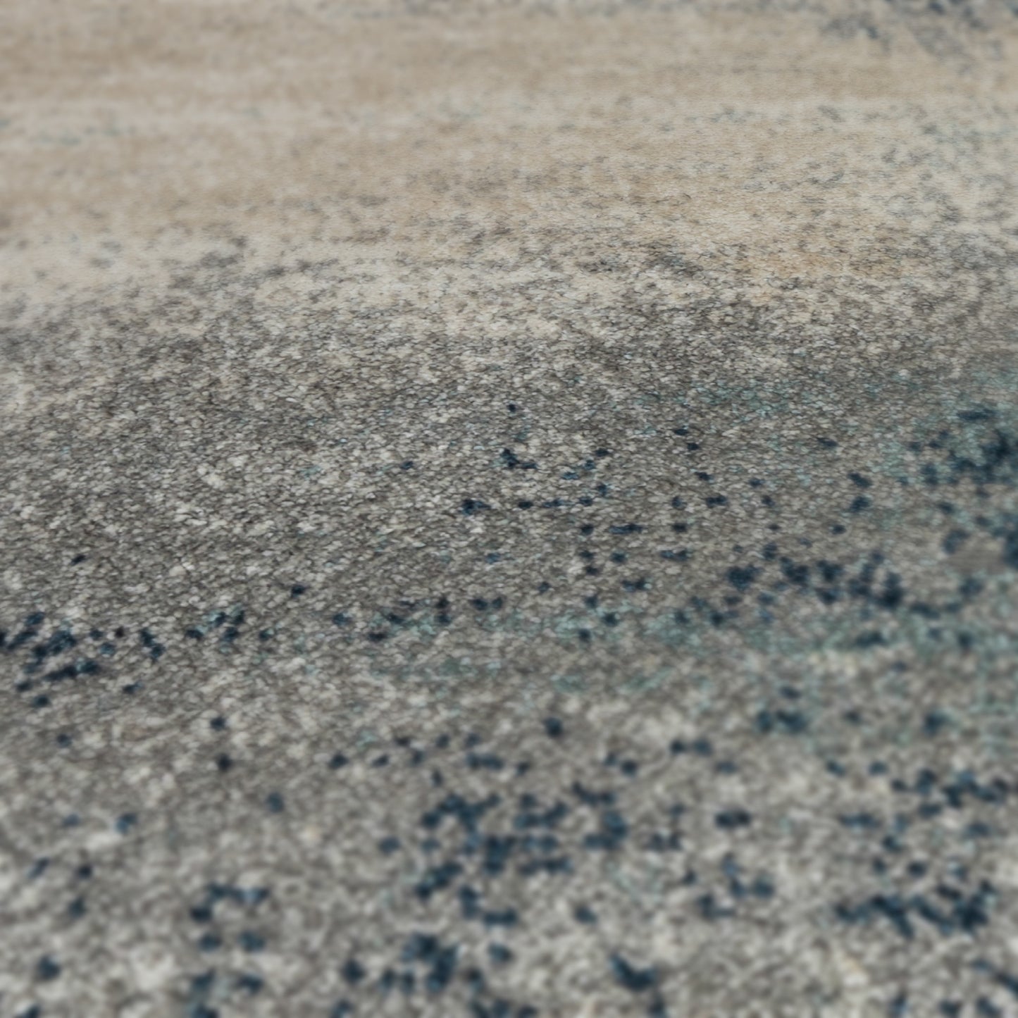 8' x 10' Blue and Gray Abstract Power Loom Area Rug