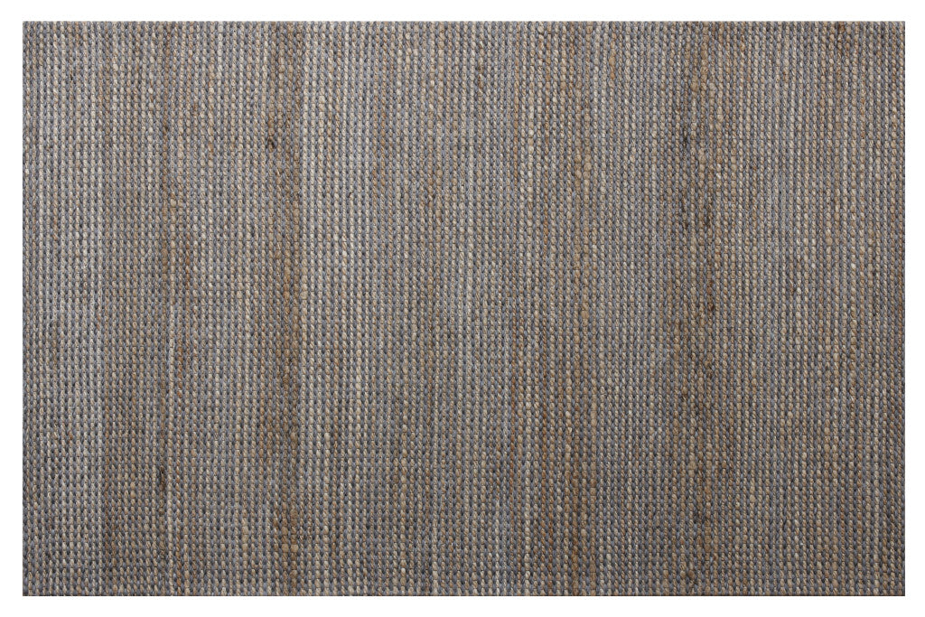 5' x 7' Gray Striped Hand Woven Area Rug