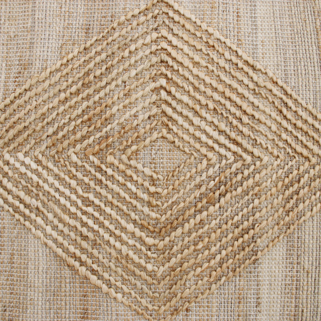 5' x 8' Brown Geometric Hand Woven Area Rug