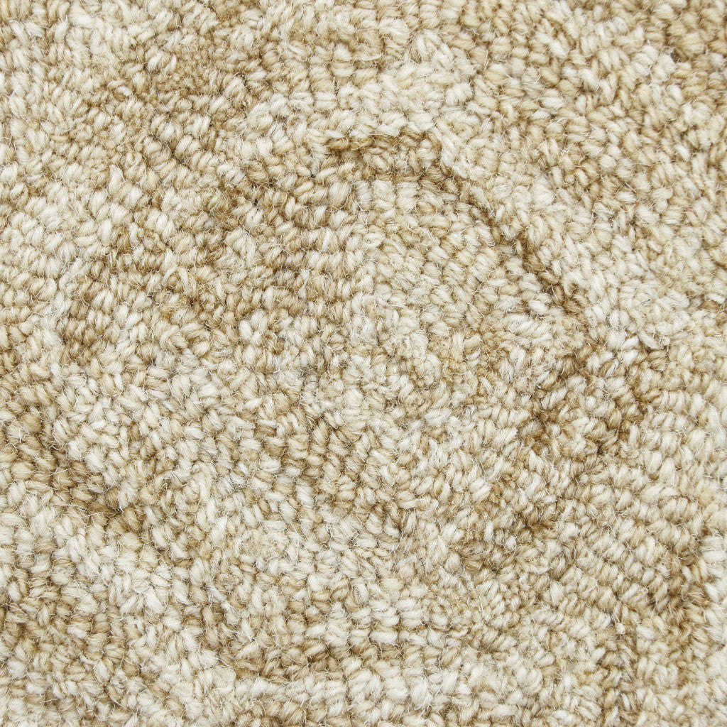 8' x 10' Beige Wool Geometric Hand Tufted Area Rug