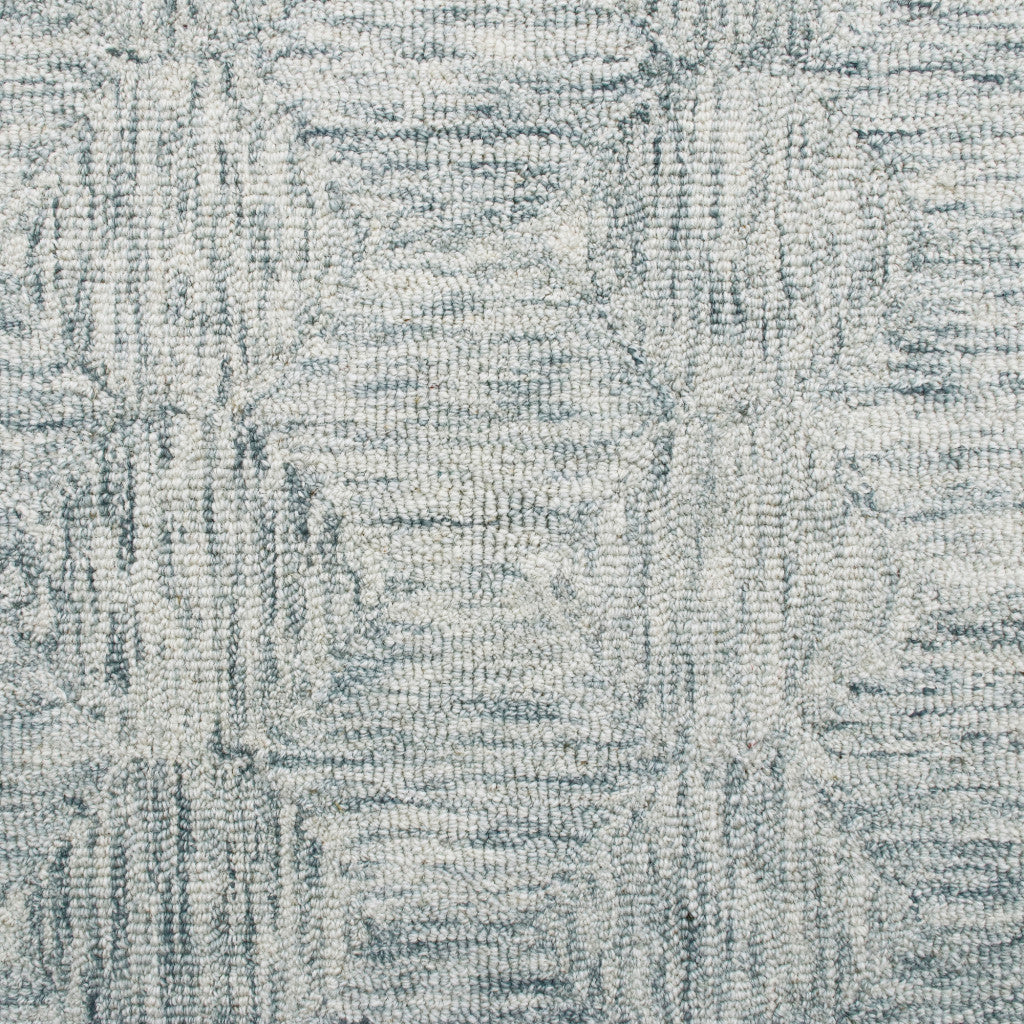 8' x 10' Silver Wool Geometric Hand Tufted Area Rug