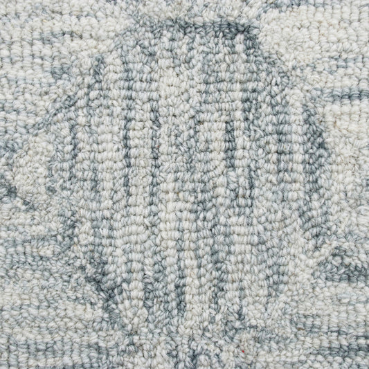 8' x 10' Silver Wool Geometric Hand Tufted Area Rug