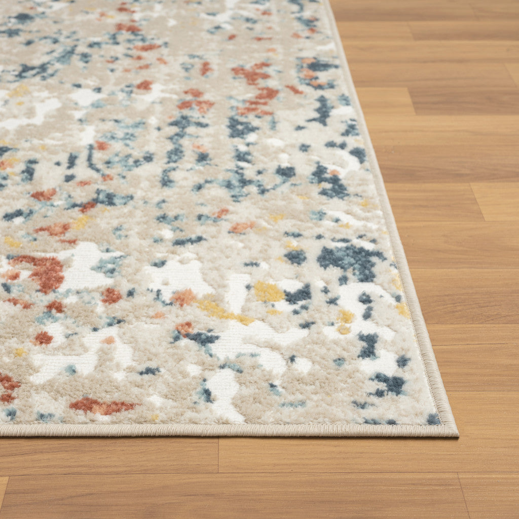 5' x 7' Gray Abstract Area Rug