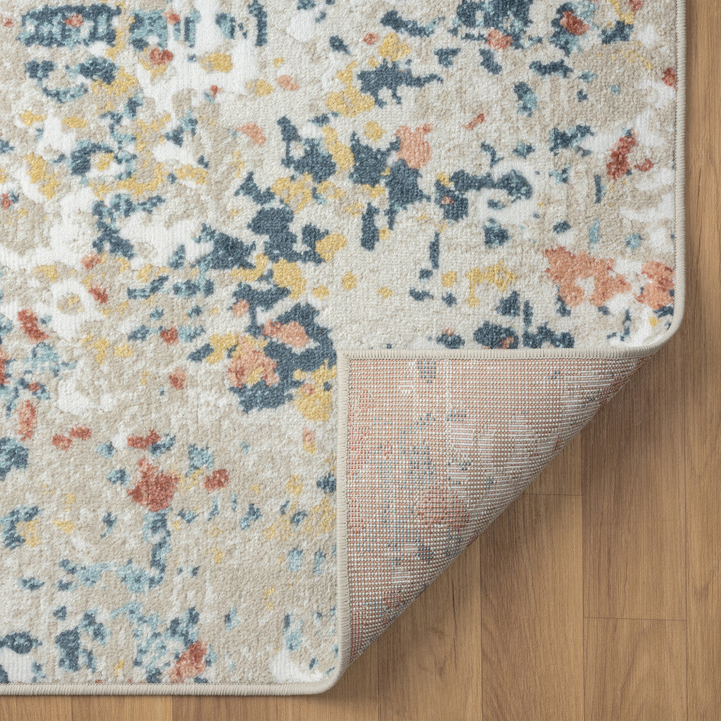 5' x 7' Gray Abstract Area Rug