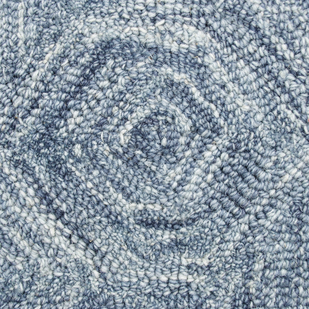 9' x 12' Blue Wool Geometric Hand Tufted Area Rug