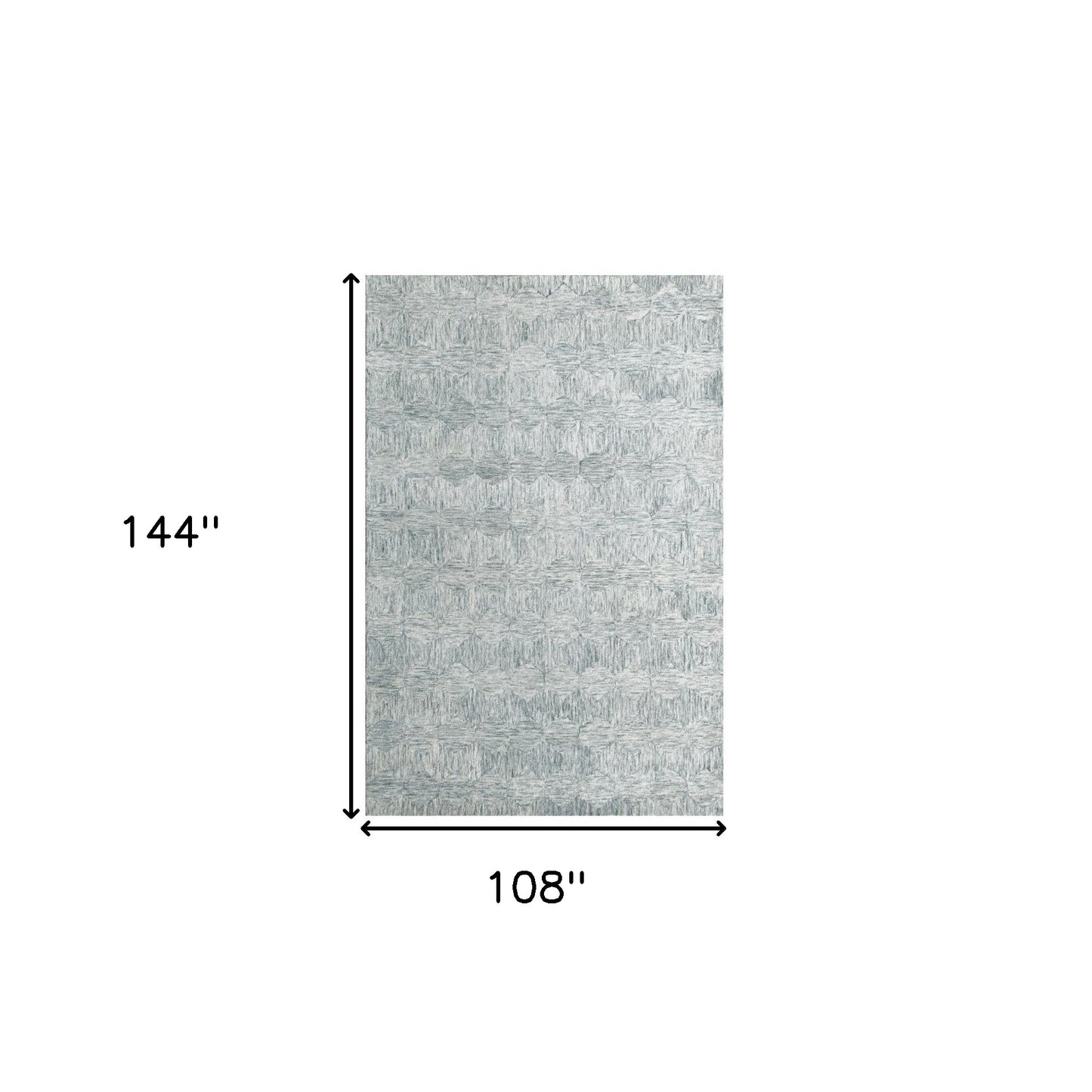 9' x 12' Silver Wool Geometric Hand Tufted Area Rug