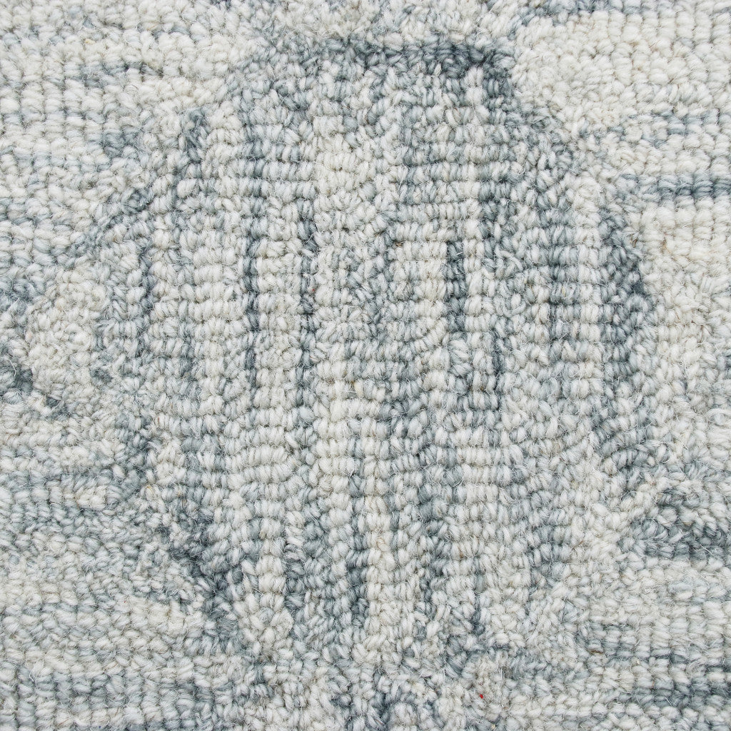 9' x 12' Silver Wool Geometric Hand Tufted Area Rug