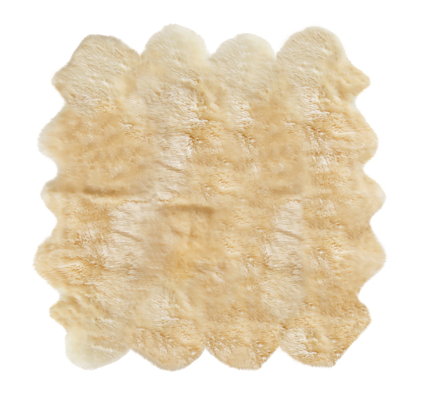6' x 7' Gold Sheepskin Handmade Area Rug
