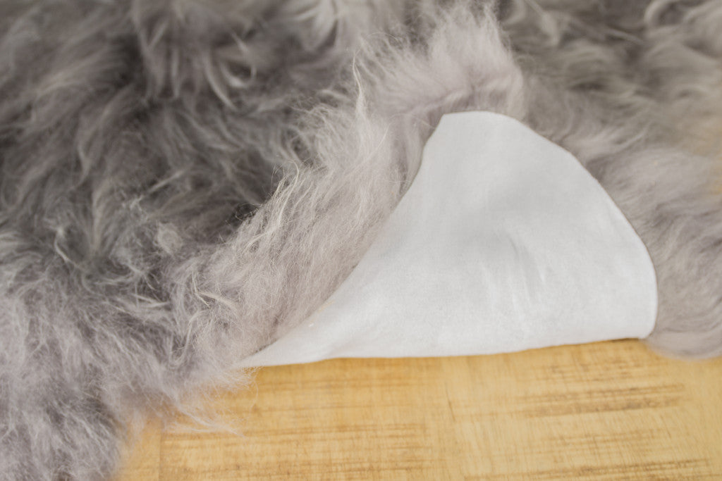 2' x 3' Gray Sheepskin Handmade Non Skid Area Rug