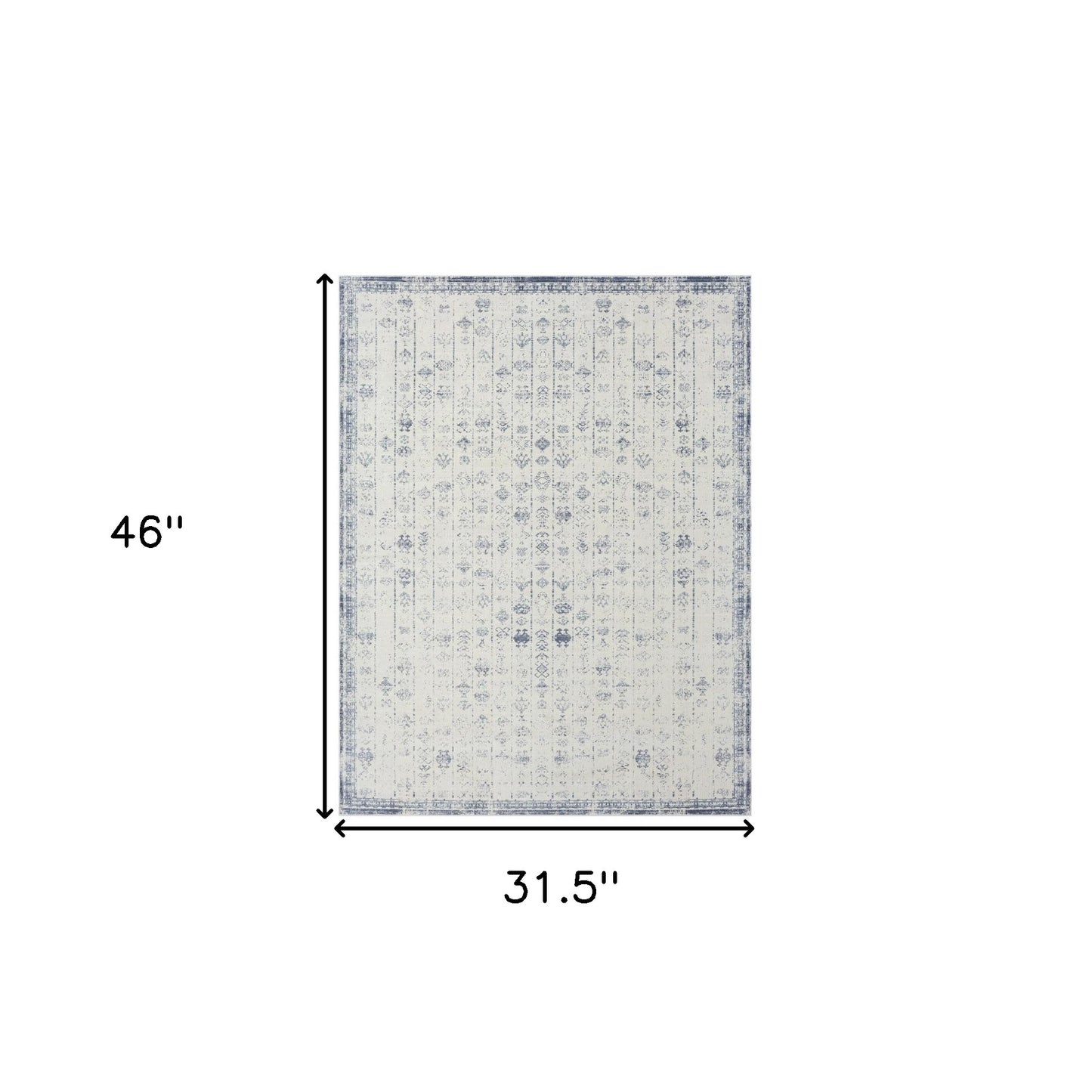 2' x 3' Gray Abstract Washable Non Skid Area Rug