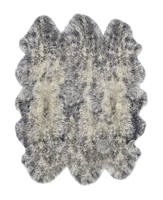 5' x 6' Gray Sheepskin Handmade Area Rug
