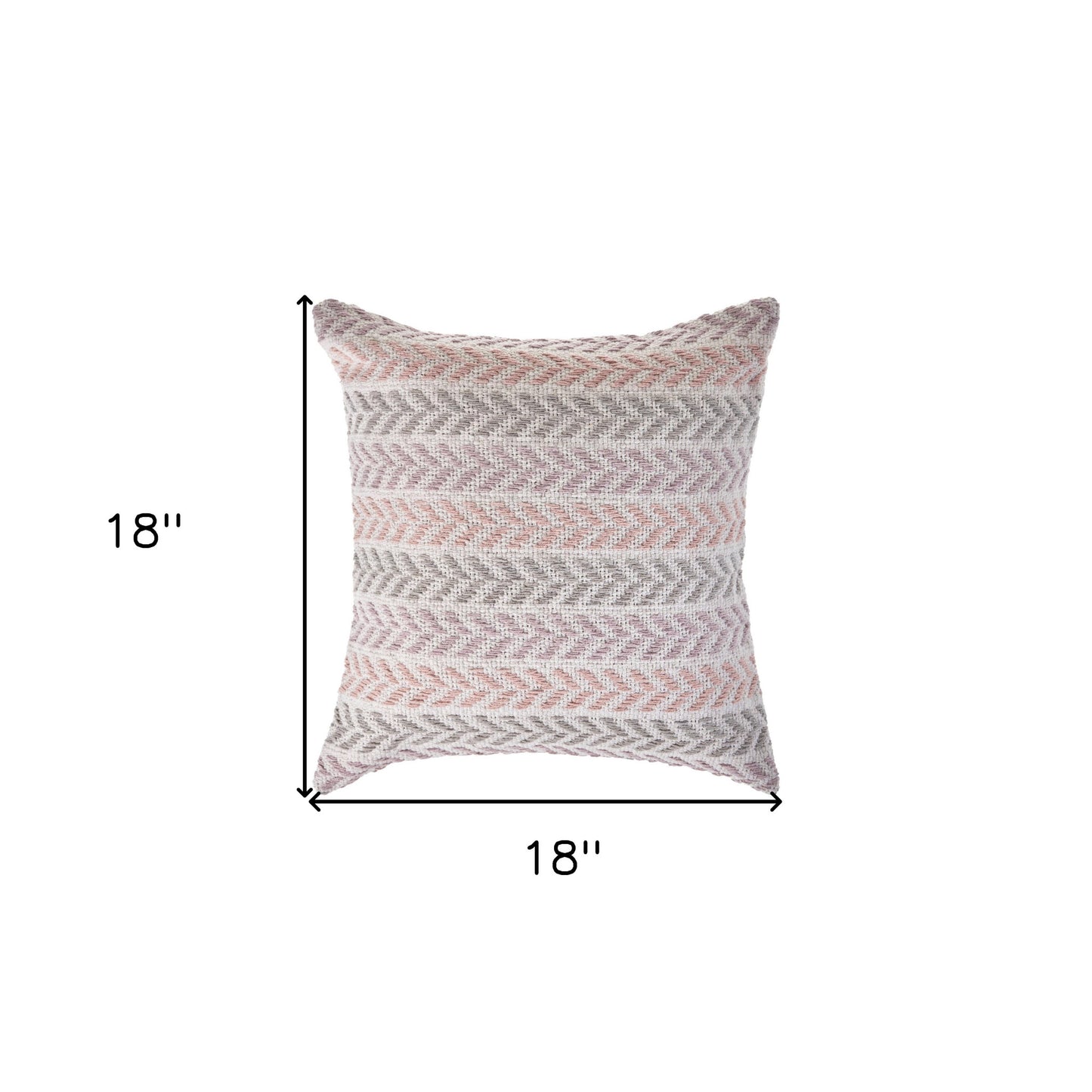 Set of Two 18" X 18" Purple Beach Chevron Cotton Zippered Pillow