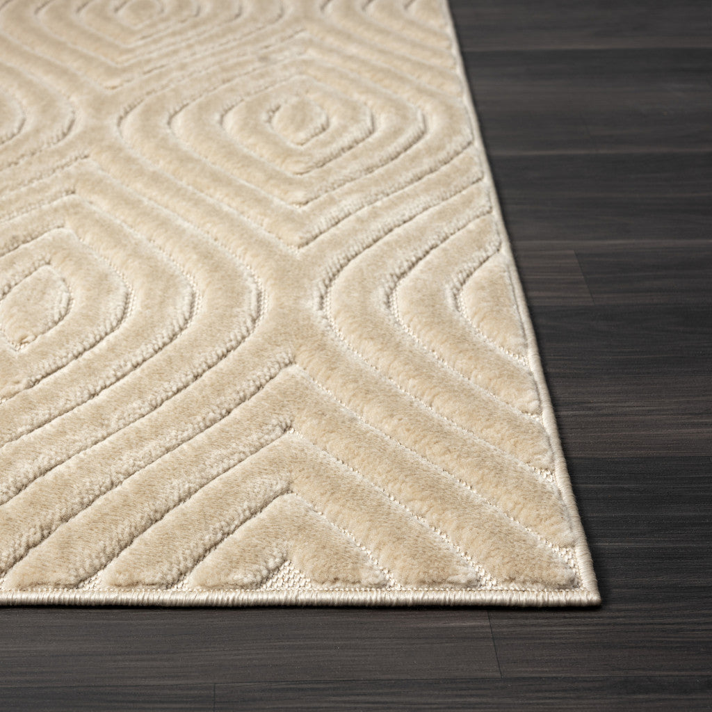 8' x 10' Beige Trellis Area Rug