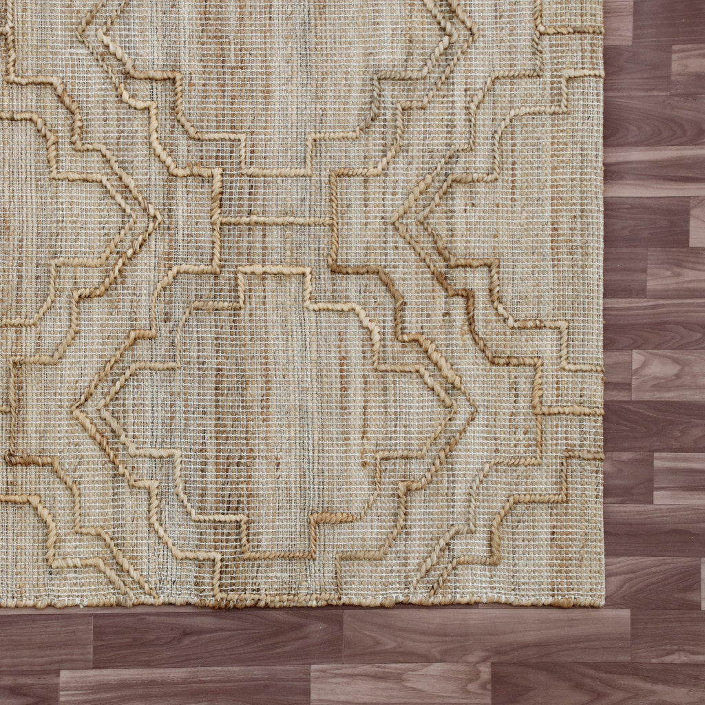 8' x 10' Brown Trellis Hand Woven Area Rug