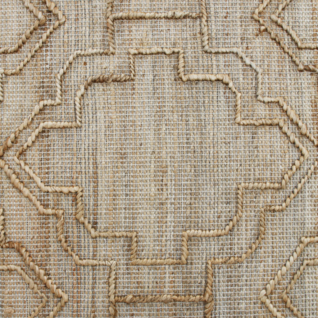 8' x 10' Brown Trellis Hand Woven Area Rug