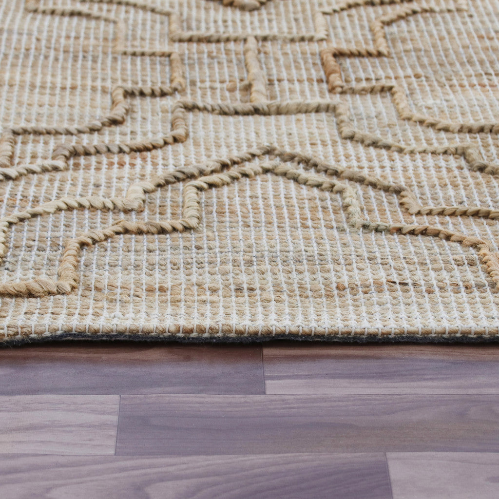 8' x 10' Brown Trellis Hand Woven Area Rug