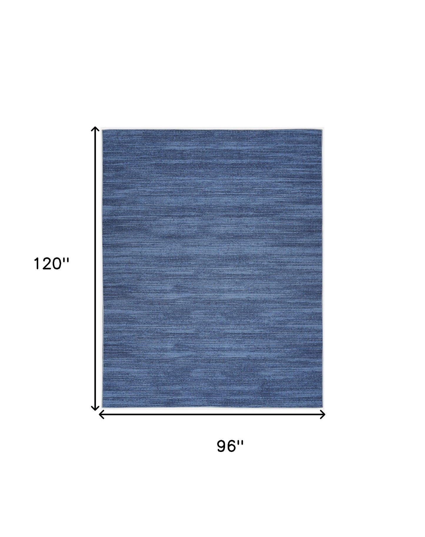 8' x 10' Blue and Gray Abstract Power Loom Washable Non Skid Area Rug