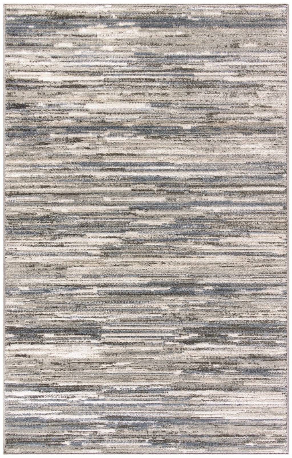 4' x 6' Cream Abstract Distressed Area Rug