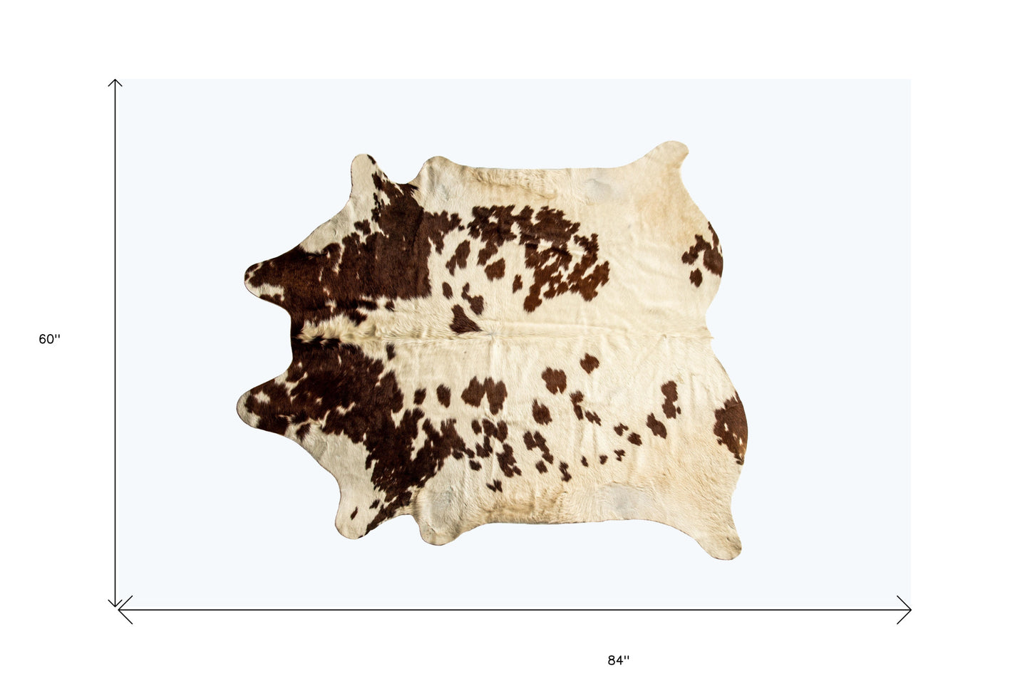 5' x 7' Brown and White Cowhide Hand Knotted Area Rug